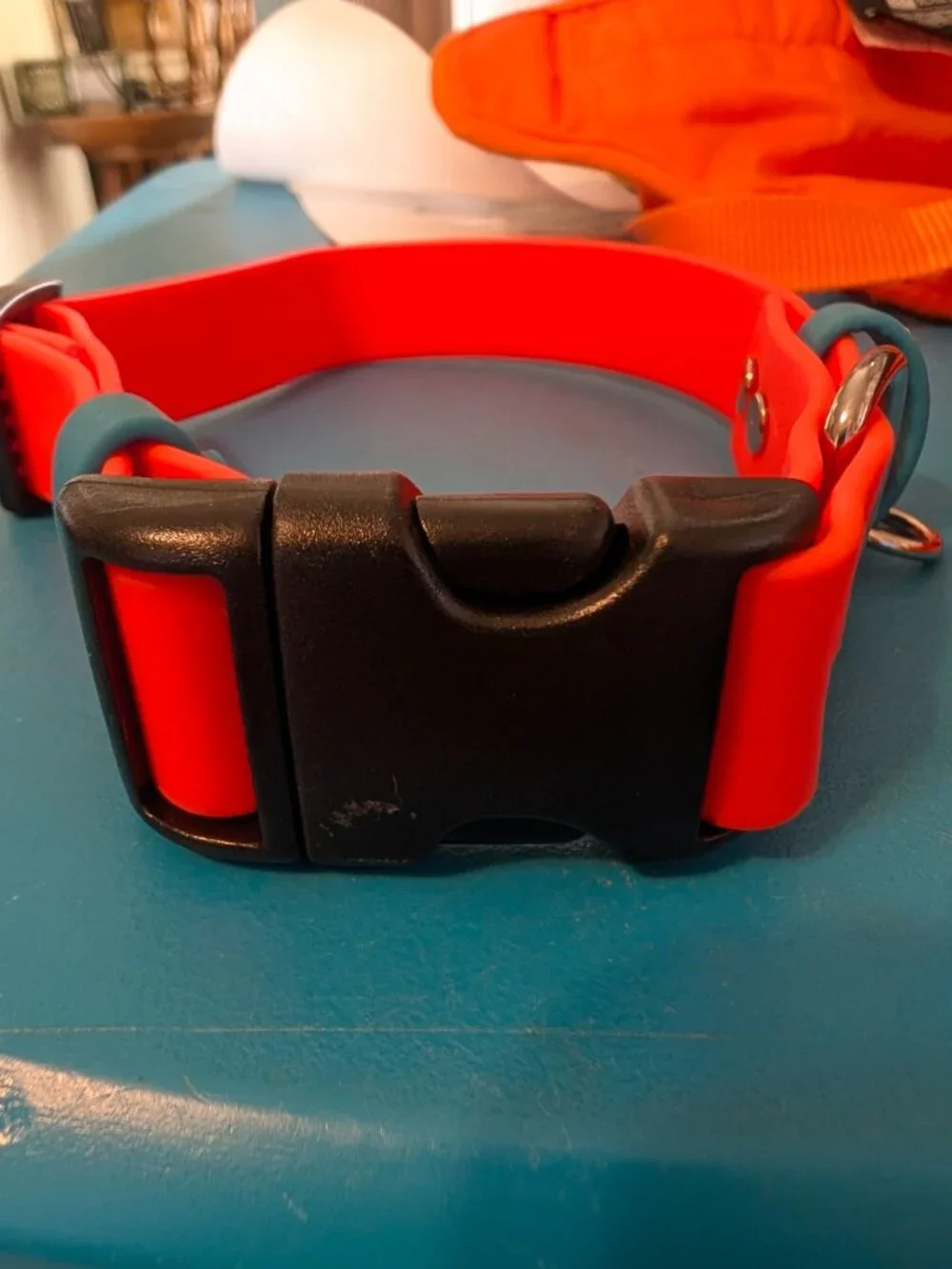 Canada Pooch Ltd High Vis Orange Safety Harness and Biothane Collar L/XL